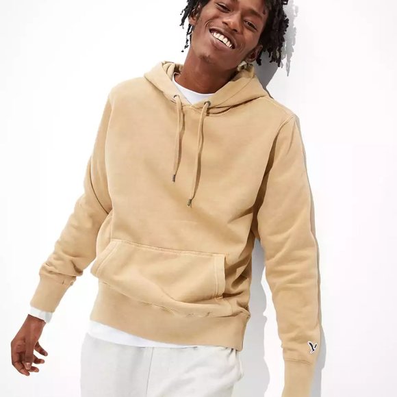 AE Super Soft Fleece Icon Hoodie Khaki - Picture 4 of 5